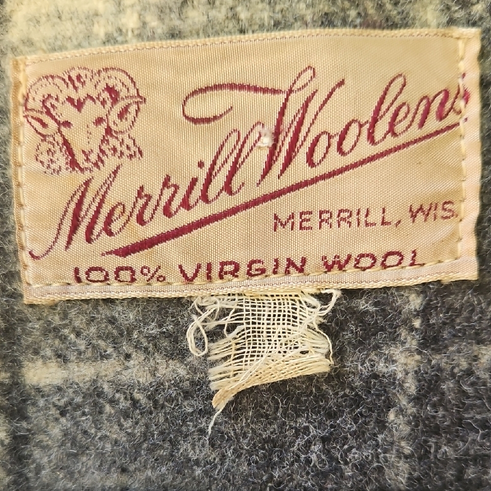 VINTAGE Merrill Woolens Men's Plaid Jacket - Gray - Picture 2 of 7
